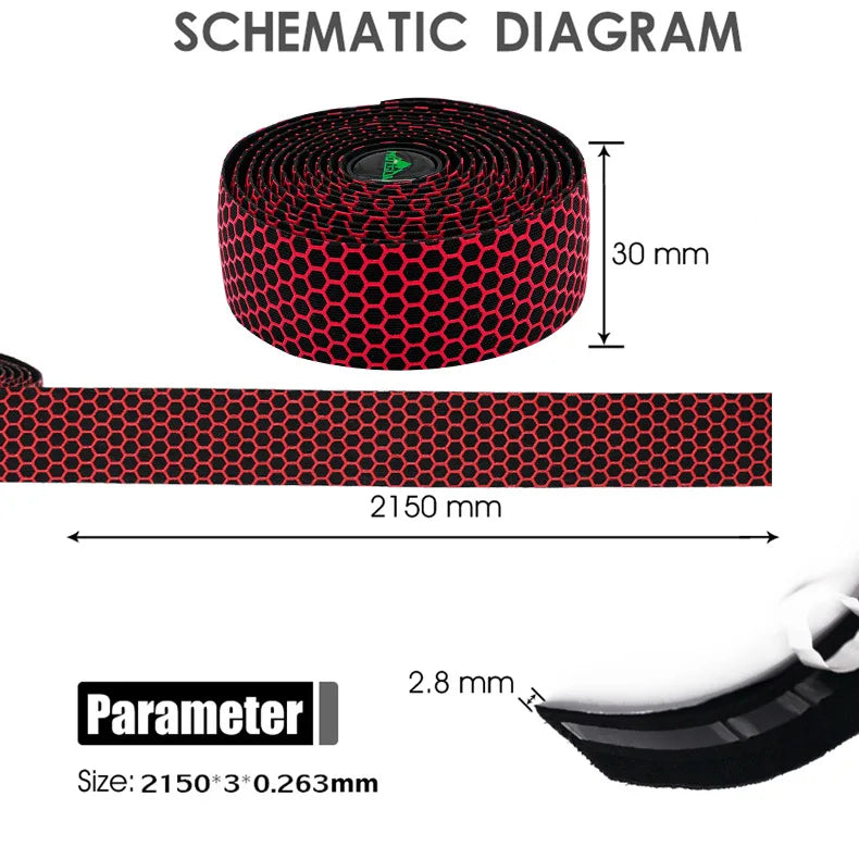 1Pair Road Bike Handlebar Tape Anti Slip Silica Gel Handlebar Tape Shock Absorption Cycling Bar Tape Bicycle Accessories
