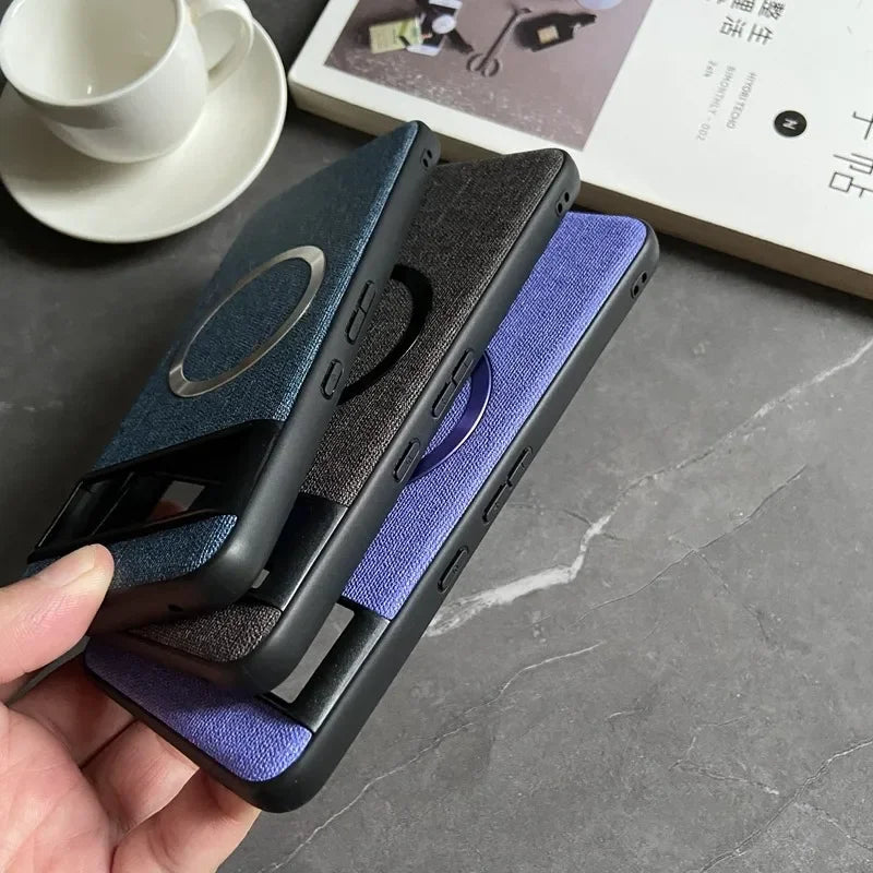 Luxury Business Magnetic Wireless Charging Case for Google Pixel 9 ProXL 6 7 8 Pro 6XL 5A 6A 8A Magsafe Linen Leather Slim Cover