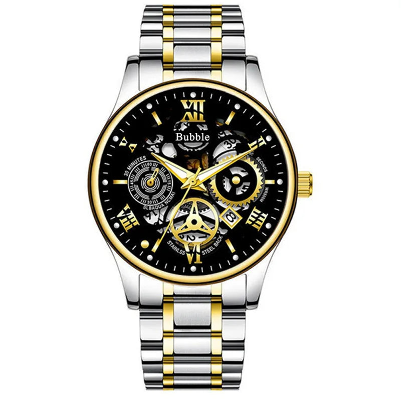 Men's watch, retro high-value fashion hollow watch