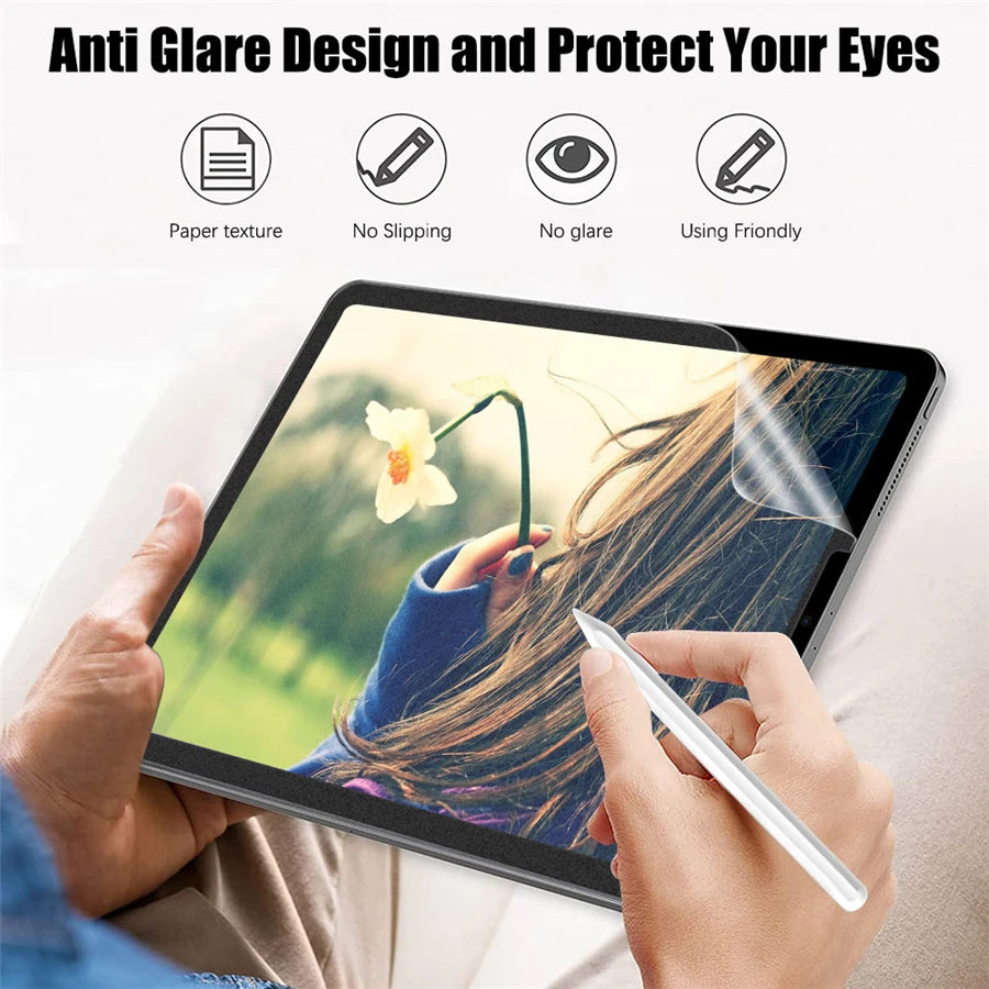 3Pcs Paper Feel Like Screen Protector For ipad Air 11 Pro 13 2024 10th 9th Generation 8 7 6 Air 5 4 Pro 11 12.9 10.5 No Glass