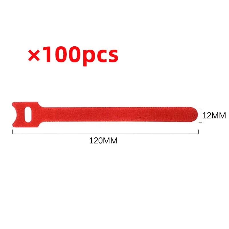 50pcs Reusable Hook and Loop Cable Ties Fastening Straps Multi-Purpose Wire Organizers for Computer/TV/Electronic Devices