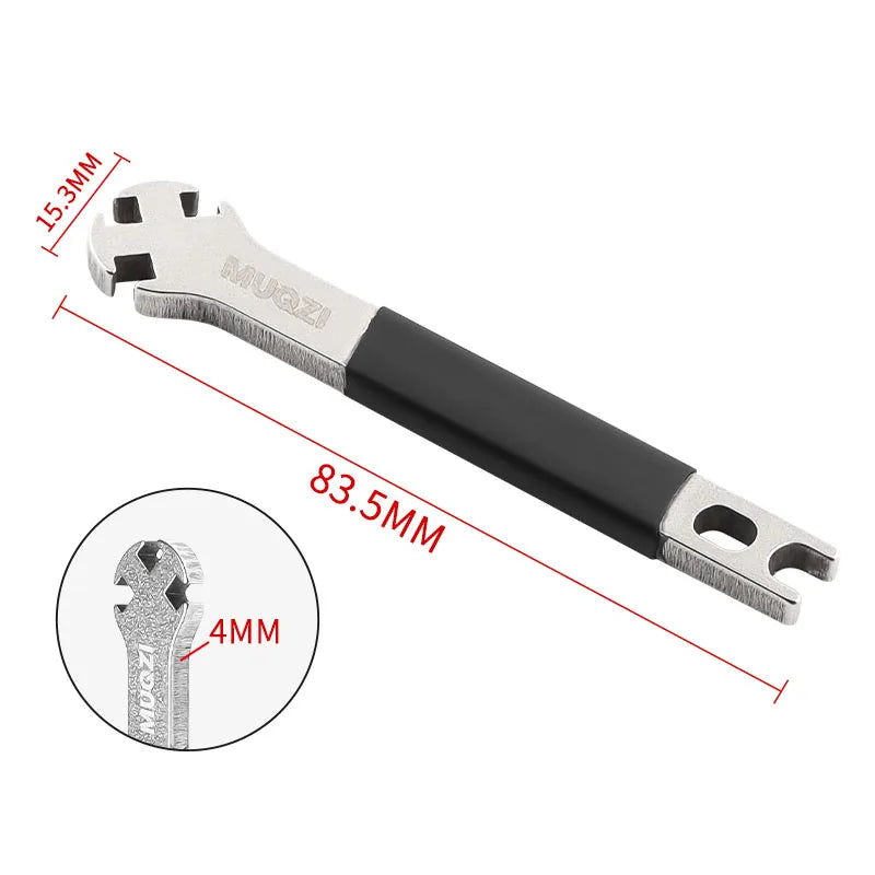 MUQZI Triple Bicycle Spoke Wrench For 3.3 3.4 3.5mm Spoke Nipples Bicycle Wheels Spokes Tension Adjust Tool Bike Repair Remover