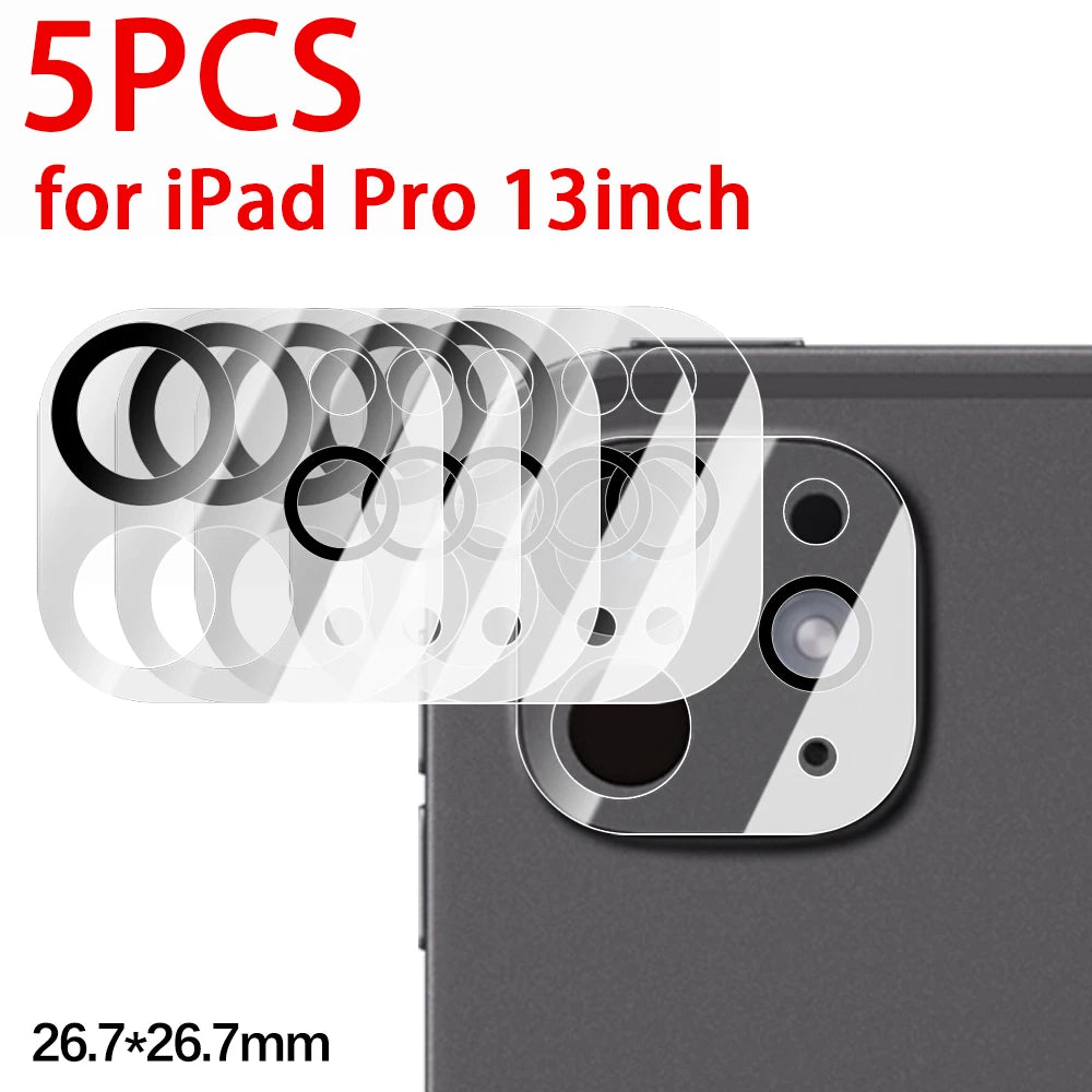 5-1PCS Tempered Glass Lens Films for Apple IPad Pro 2024 11 13 Inch HD Clear Anti-scratch Tempered Camera Screen Protectors