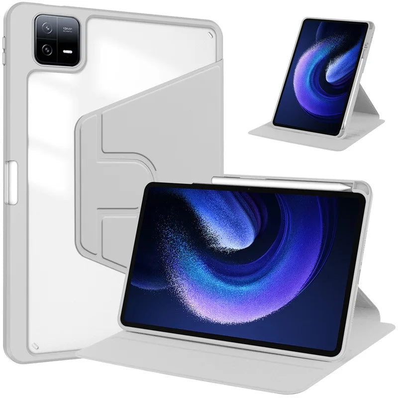 Shockproof Smart Case For Xiaoxin Pad 2024 11pro 12.7 2025 Funda Lenovo Tab M11 TB-330FU TB-331FC Rotation Cover With Pen holder