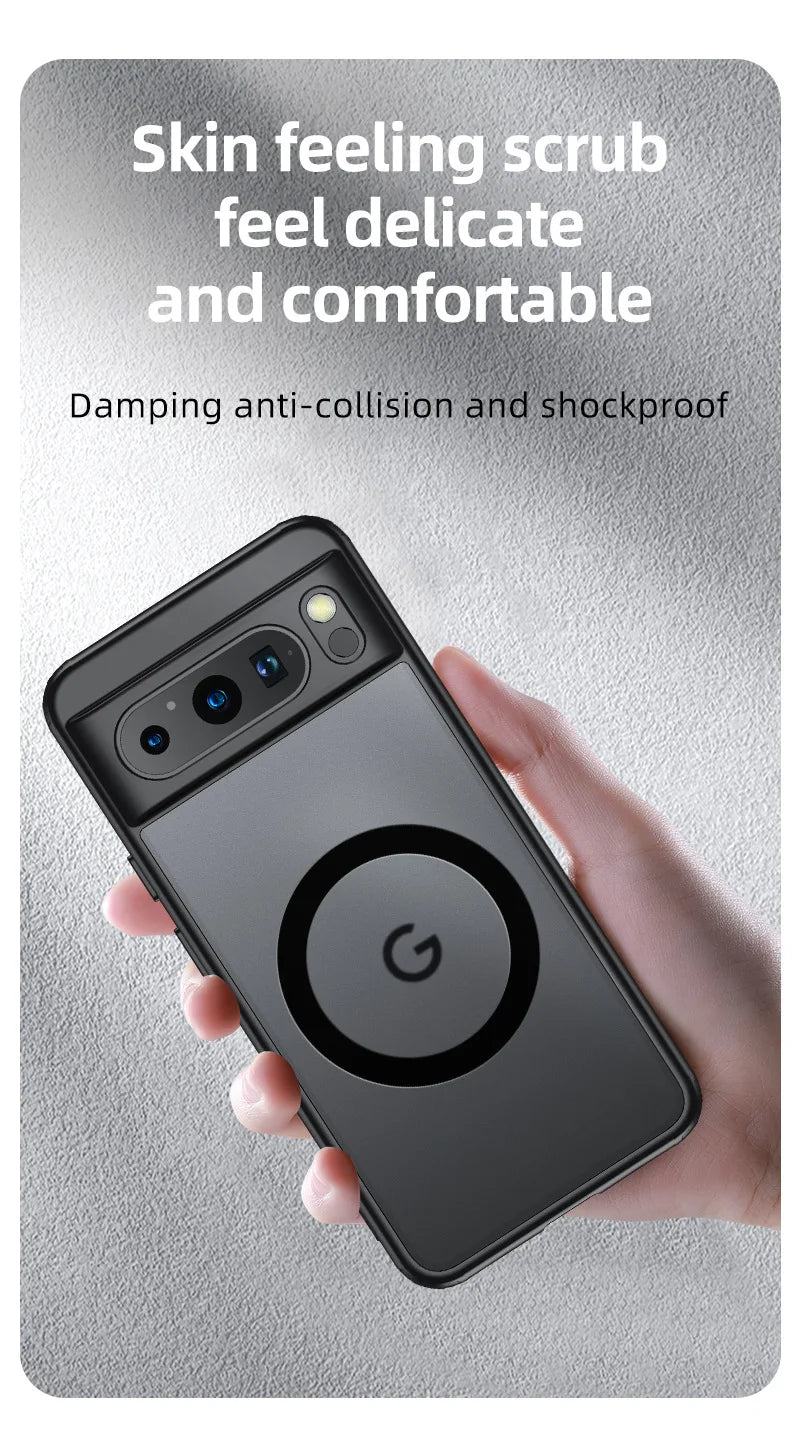 2025 Fashion Magnetic Case For Google Pixel 9 Pro 8 8A 7 Dull Polish Wireless Charger Cover Anti-knock Cases For Pixel7A Pixel9A