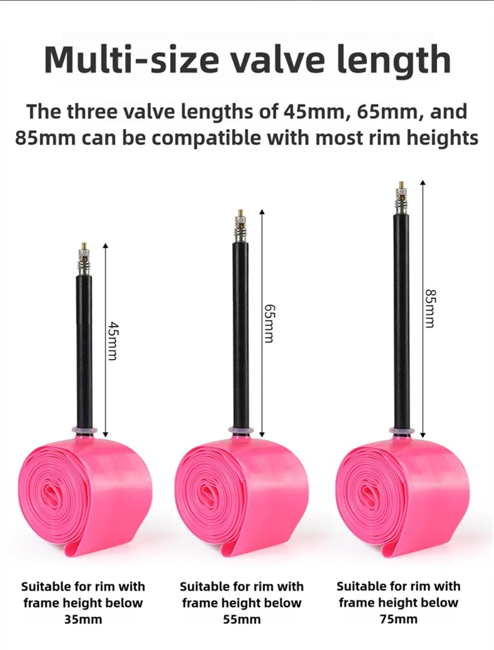 NPY 1Pcs Ultralight 28g Bike TPU Inner Tube 700X18 25 28 32 Road Bicycle TPU Material Tire 65mm Length French Valve