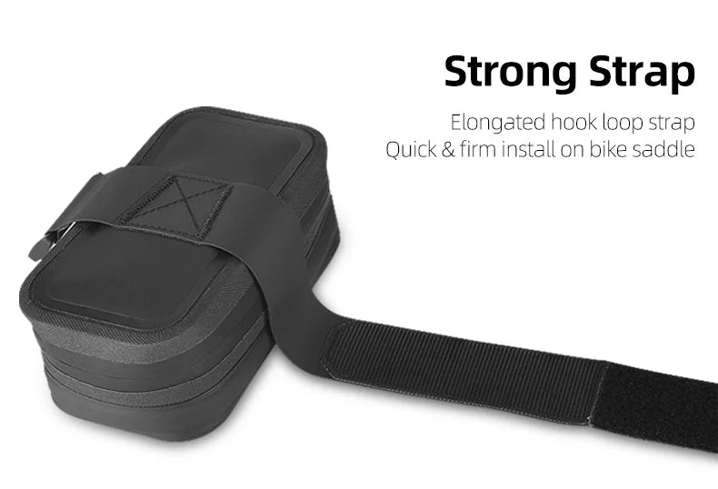 Bicycle Saddle Bag Rain Proof Rear Seat Tube Pannier Reflective Cycling Storage Tail Pouch Rear Dry Pack 0.5L Capacity