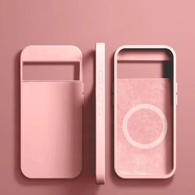 Luxury Magnetic Case For Google Pixel 8 7 6 9 Pro 6A 7A Bumper Soft Cases Shockproof For Magsafe Back Cover Phone Accessories