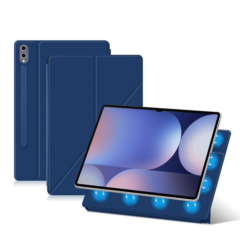 Samsung Galaxy Tab S10 S9 S8 S7 Plus FE 12.4 11 inch Magnetic Case for Tab S10 S9 S8 Ultra 14.6 inch Pencil Holder Cover