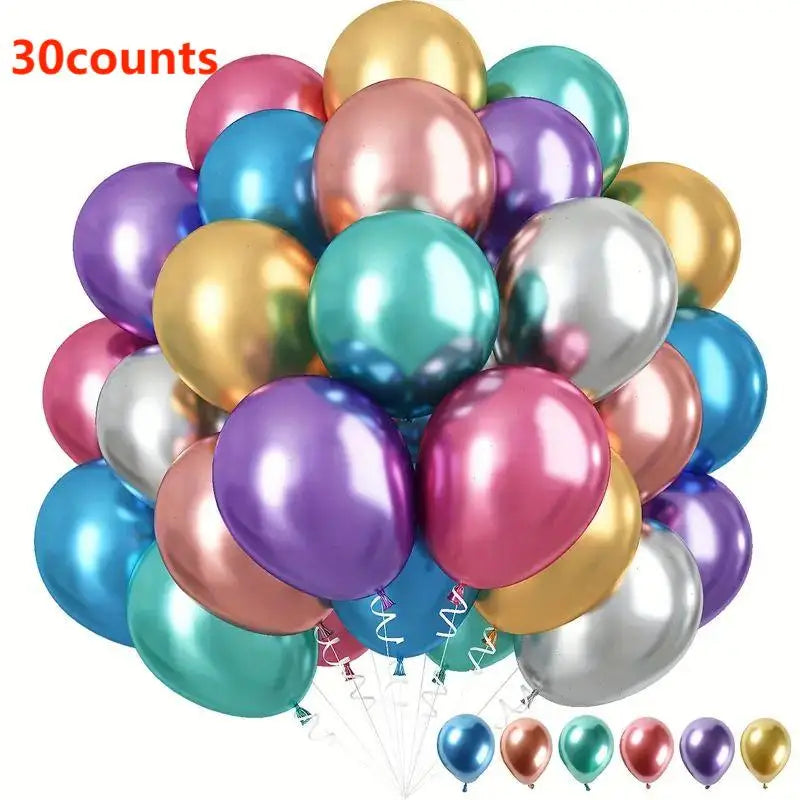 30pieces, Metal Latex Balloons Birthday Party Balloons, Wedding Decorations Party Balloons Wedding Party Decorations