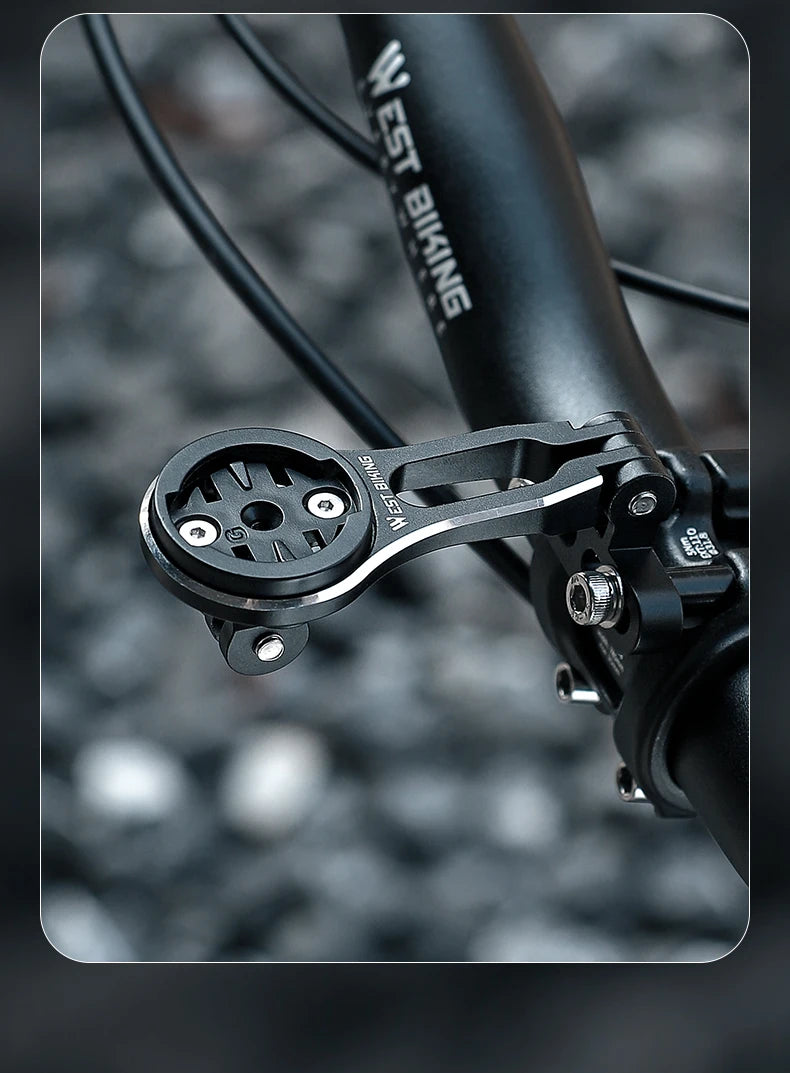 WEST BIKING Bike Bracket Front Light Lamp Holder Aluminum Alloy Extension Holder for Bicycle Computer Wahoo Bryton Garmin Bracke