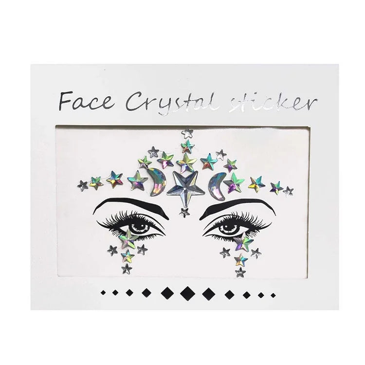 3D Rhinestone Bright Face stickers for festival Glitter Makeup Jewelry Sticker on Face crystals Gems jewels diamonds decoration