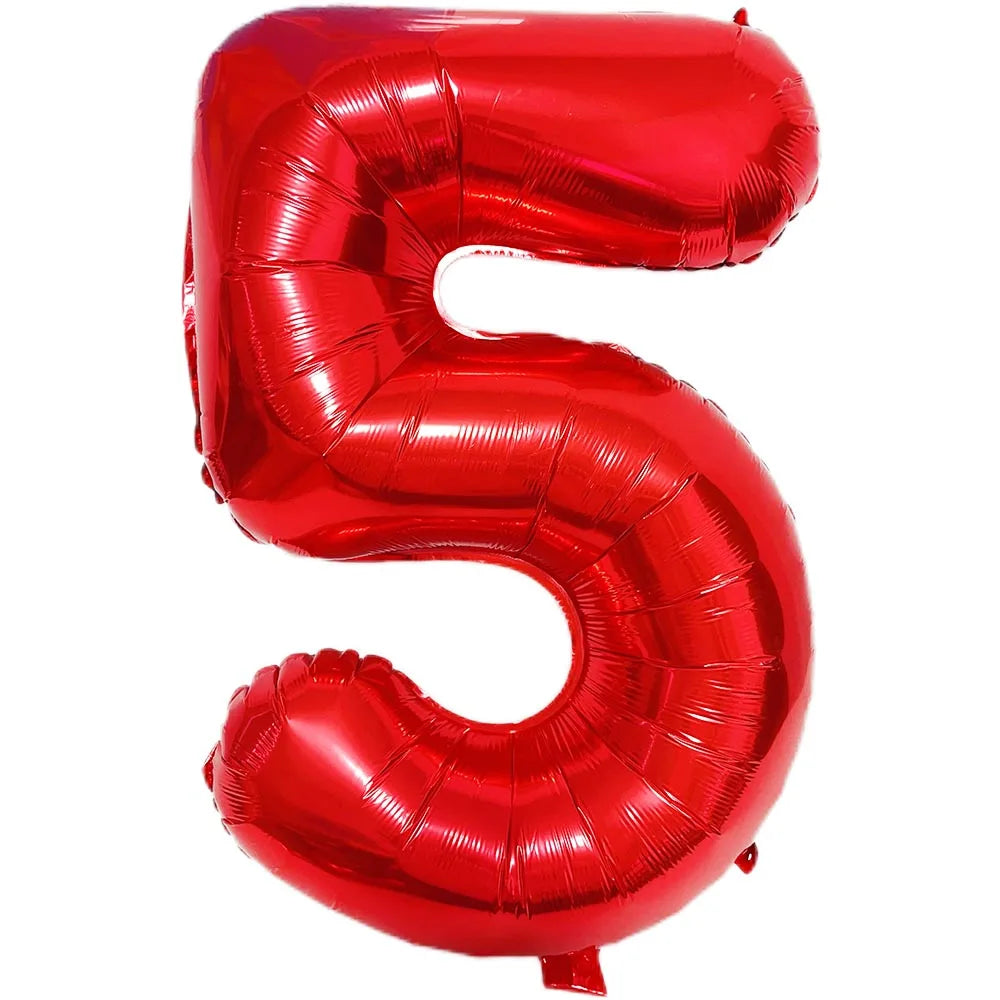 Multi Color Large Numbers 6 Balloon 32Inch 1 2 3 4 5 6 7 8 9 Birthday Ball Red Digit Bachelorette Balloons Figure Golob Balloons