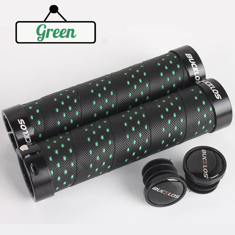 BUCKLOS Bicycle Grips Bike Handlebar Grips Non-slip Aluminum Double Lock Bicycle Handles MTB Cuffs Mountain Bike Grips