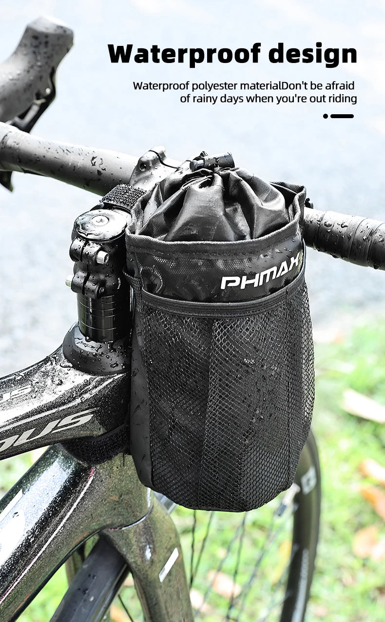 PHMAX Bike Bottle Holder Cycling Water Bottle Carrier Pouch Insulated Kettle MTB Road Bicycle Handlebar Bag Accessories
