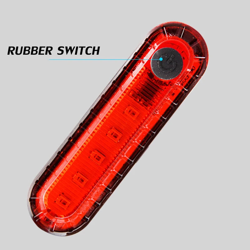 2PCS Bike Taillights USB Rechargeable Rear Lamp Ultra Bright Tail Light 220mAh LED Waterproof Riding Warning Red Bicycle Light