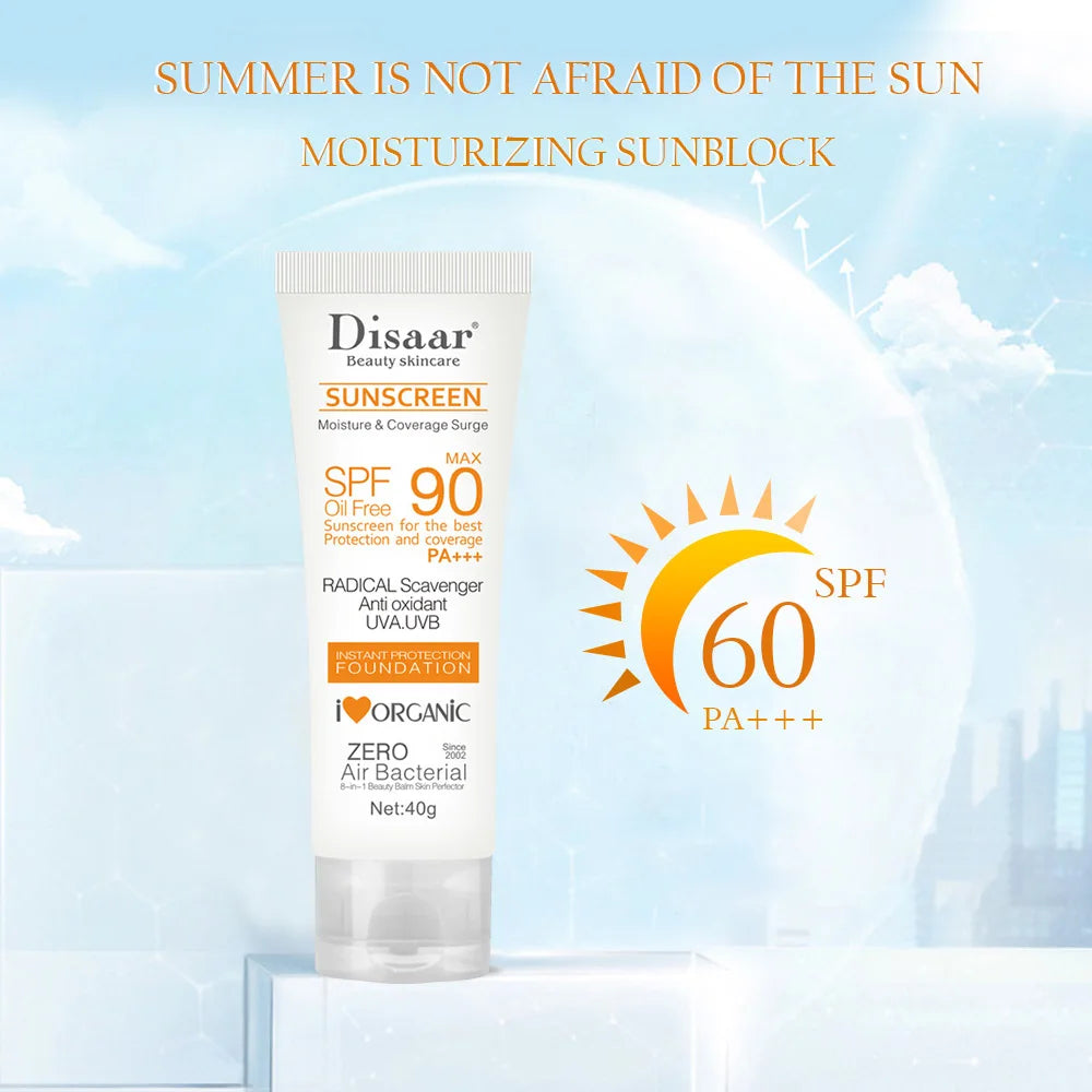 Disaar Facial Sunscreen Cream SPF 90 Body Protector Solar Lotion Original Facial Body Moisturizing UV Protection Sun Sunblock