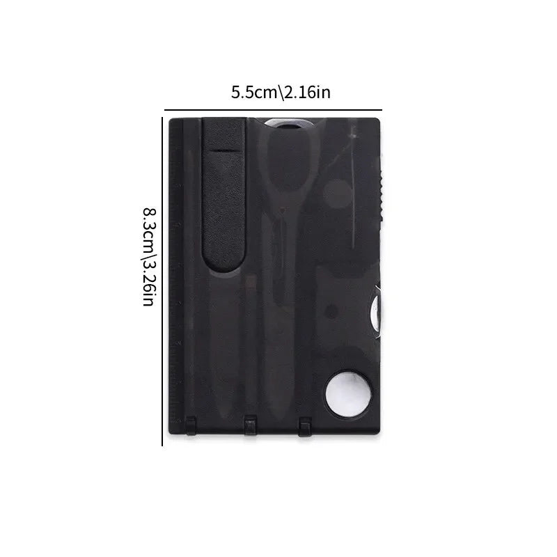Outdoor Camping Multifunctional Swiss Army Knife Card Combination Multi-purpose Survival Tool Beauty Suit with Lamp Tool Card.