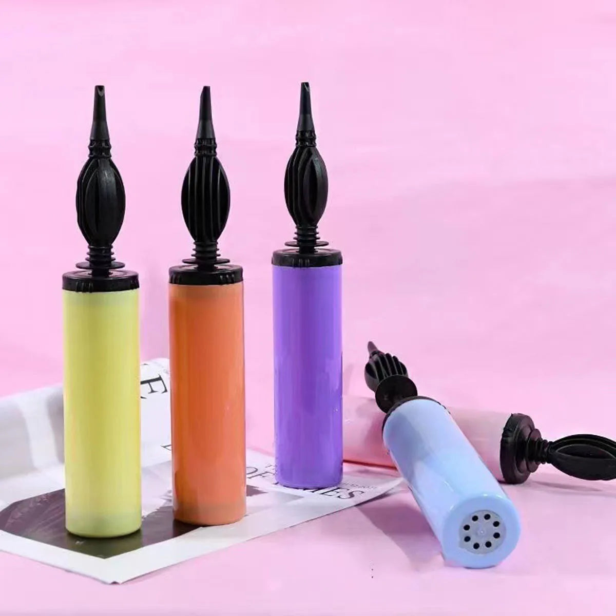 1Pcs Random Balloon Pump Air Inflator Hand Push Portable Balloon Accessories For Wedding Birthday Party Decor Supplies