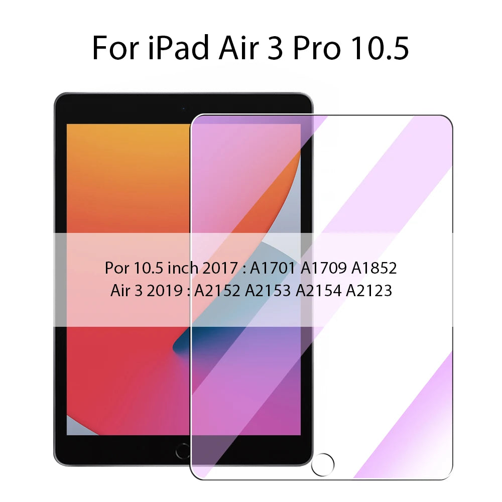 Tempered Glass For Ipad Pro 11 12.9 13 2024 10th 9th Gen Screen Protector For Ipad Air 5 4 Mini 6 10.9 10.2 Film Anti Blue Light