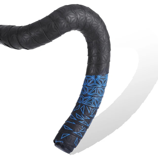 1 Pair Anti-Slip Road Bike Handlebar Tape PU Shock Handle Bar Tape w/ Bar End Plugs Bicycle PU Anti-Vibration Wrap Tape Bartape