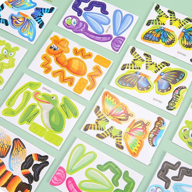 20pcs Cartoon Animals Foam Puzzle 3D Educational Toys for Kids Birthday Party Favors Guest Gift Classroom Rewards Goodie Fillers