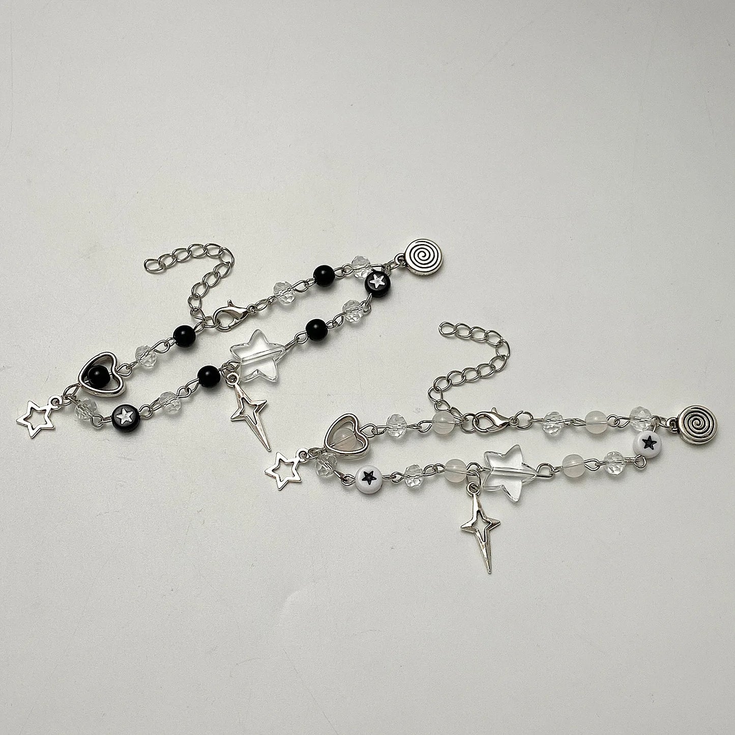 Fashion Couple Beads Bracelets Love Heart Star Handmade Y2K Charm Anime Beaded Kawaii Friendship Couple Bracelet Jewelry
