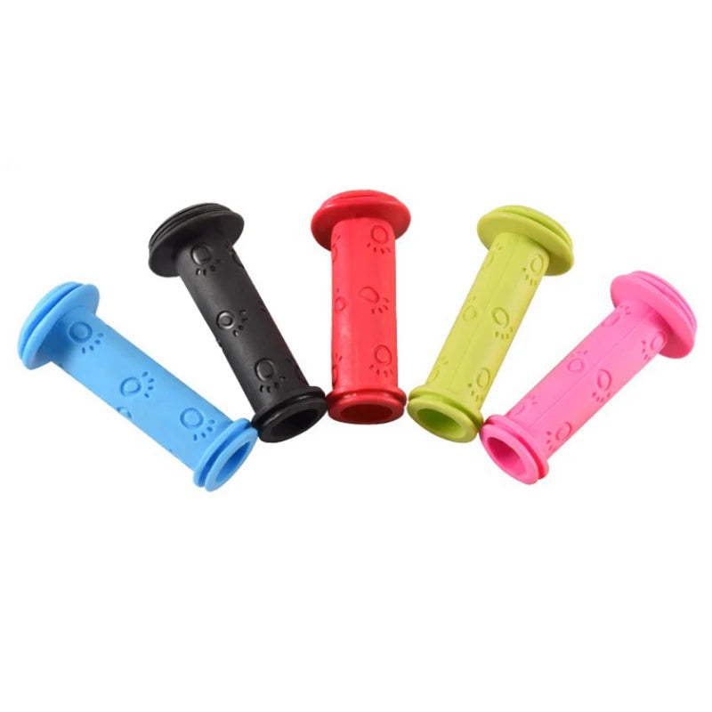 1 Pair Scooter Child Kids Bicycle Grip Anti-Slip Handlebar 22MM Silica-Gel Material Holes Children Bike Accessory Anti-skid