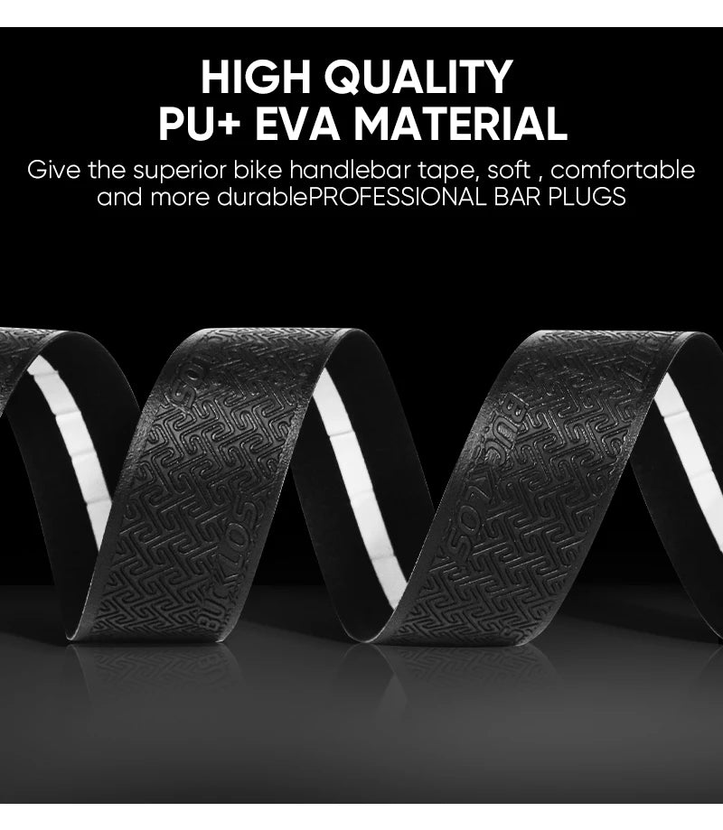Bike Handlebar Tape EVA PU Road Bicycle Handlebar Tape Anti-slip Shock Absorption Cycling Wrap End Plug Bike Accessories