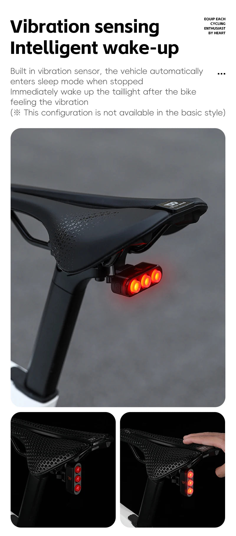 WEST BIKING Waterproof Bike Tail Light Smart Brake Sensing Rechargeable LED Cycling Rear Light Night Warning Bicycle Accessories