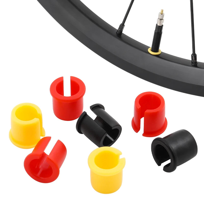 MUQZI 10pcs Bike Schrader to Presta Rim Adapter Convert Shrader to Presta Valve Plug Bicycle Valve Hole Adapter