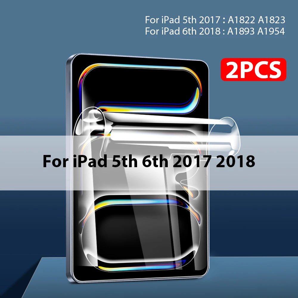 Hydrogel Film For Ipad Pro 11 13 M4 M2 12.9 Air 5 4 3 2 Screen Protector For Ipad 10 9 10th 9th Generation Mini 6 10.2 10.9 2024