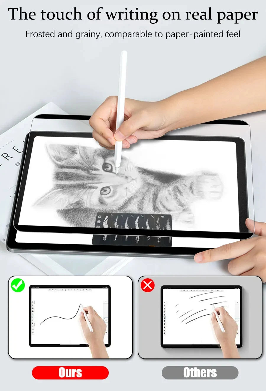 Paper Magnetic Like Screen Protector For Ipad 9 8 7 6 5 9th Generation 10 Ipad Pro 11 12.9 10.5 9.7 Air 5 4 13 2024 Mini 6 Film