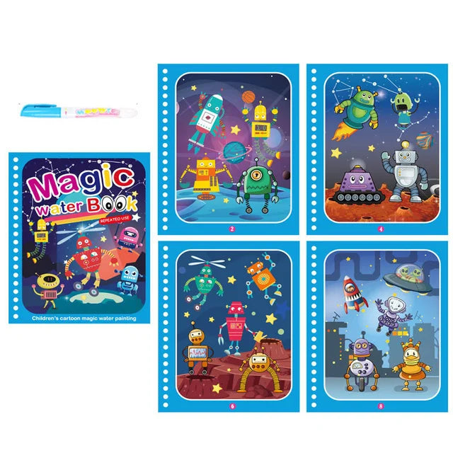 Montessori Toys Reusable Coloring Book Magic Water Drawing Book Painting Drawing Toys Sensory Early Education Toys for Children