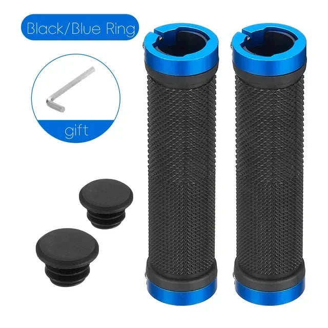 MOTSUV Bicycle Handle Bar Grips MTB Bike Soft Double-sided Locking Handlebar Cover Plug Rubber Non-slip Cycling Accessories Part