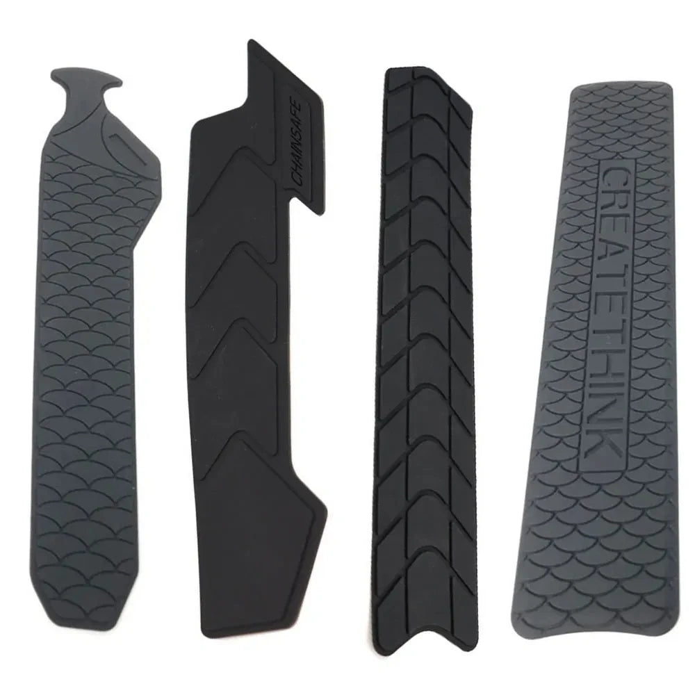 MTB Road Bike Chain Protector Chainstay Silicone Bicycle Frame Care Guards Self-Adhesive Cover Protection for Anti-Scratch