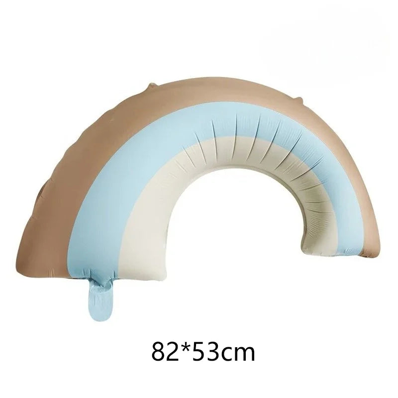 Cute Matte Rainbow Cake Bear Foil Balloon Kids Adult Birthday Party Decorations Cartoon Bow Candy Ice Cream Balloons Globos