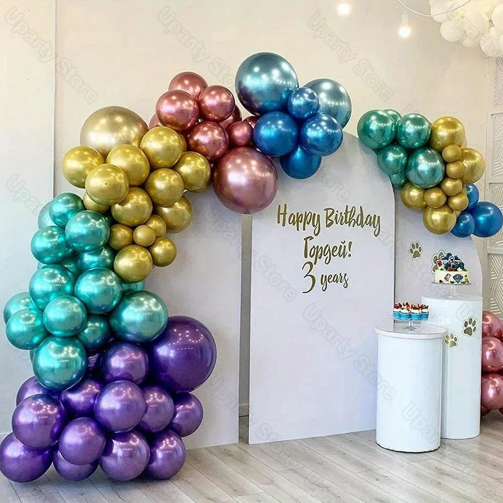 50pc Metal Balloon Wedding Arrangement New House Decoration Birthday Party Holiday Ceremony 10 Inch Latex Balloon Thickening