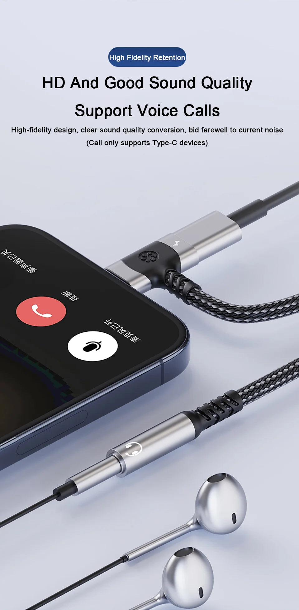 2 in 1 USB C Splitter PD Fast Charger Cable Type C to 3 5 Jack Audio Adapter For Samsung S24 S23 S22 S21 Ultra A54 A53 iPhone 15