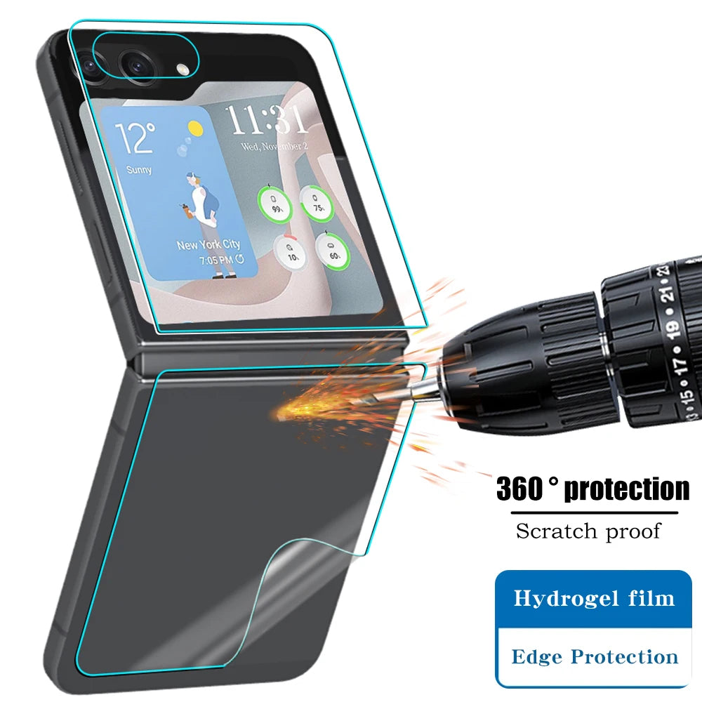 Flip6 Flip5 Hydrogel Film For Samsung Galaxy Z Flip 6 5 5G Hinge Protective Soft Anti-scratch Screen Protector For ZFlip6 ZFlip5