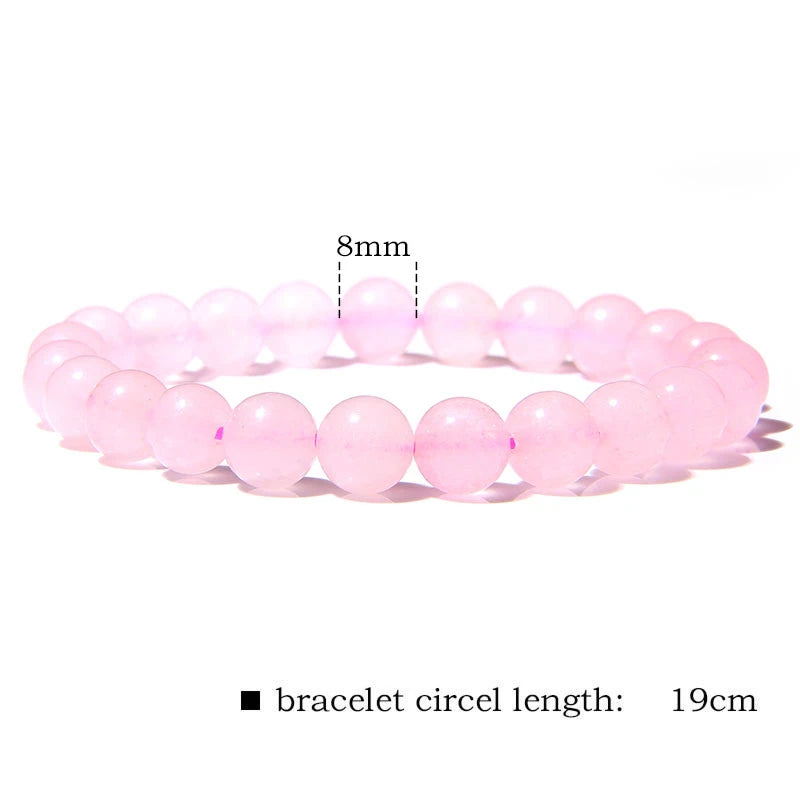 3Pcs Natural Stone Bracelet 8mm Rhodonite Rose Pink Quartzs Amethysts Hematite Bracelets For Women Men Jewelry