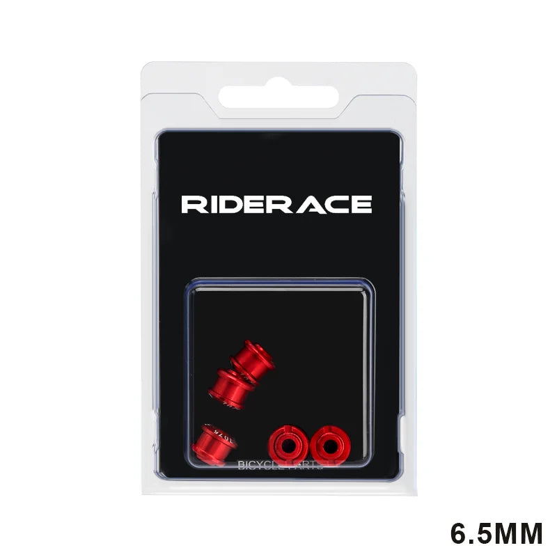 RIDERACE 5 PCS Double/Single Bicycle Chainring Bolts CNC Aluminum Alloy 7075 M8 6.5mm 8.5mm Road MTB Bike Crankset Bolt&Nut Set