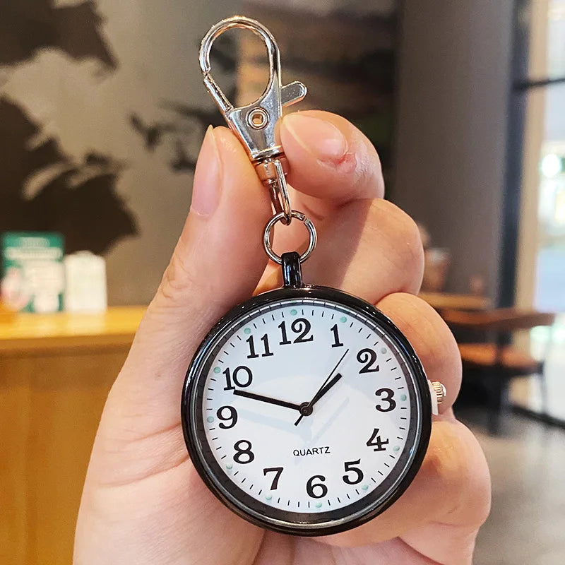New Pocket Watch Keychain Remote Control With Battery Student Doctor Medical Vintage Watch
