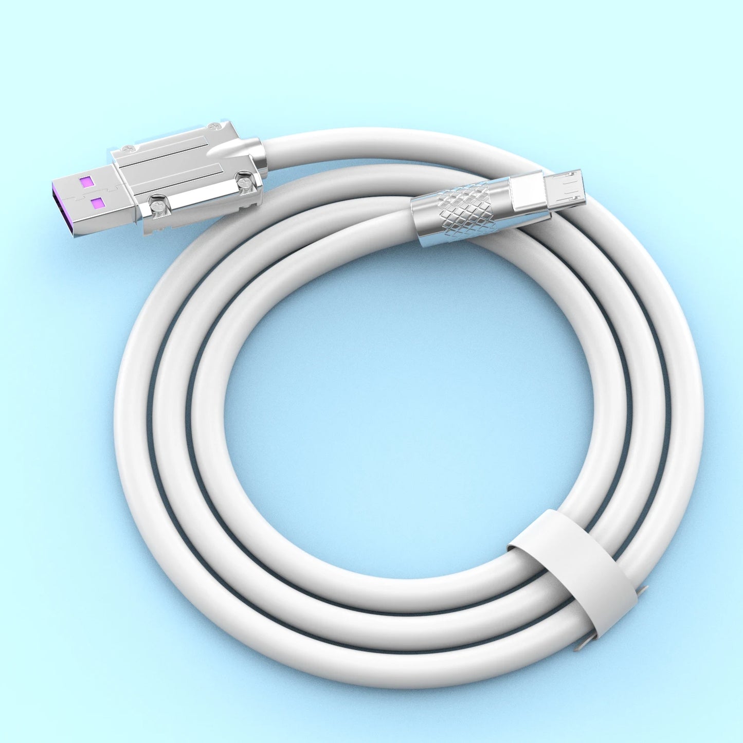 120W 7A Fast Charging Micro USB Cable For Andriod Universal Mobile Phone Alloy Soft Micro Wire Quick Charge USB Data Cables Cord