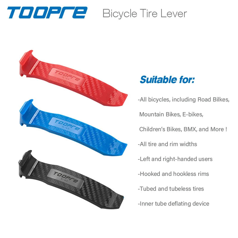 Bicycle Tyre Lever Road Bike Multifunction Tube Remover Tool Cycling 4-in-one Double-Head Repair Tire Lever with Deflation