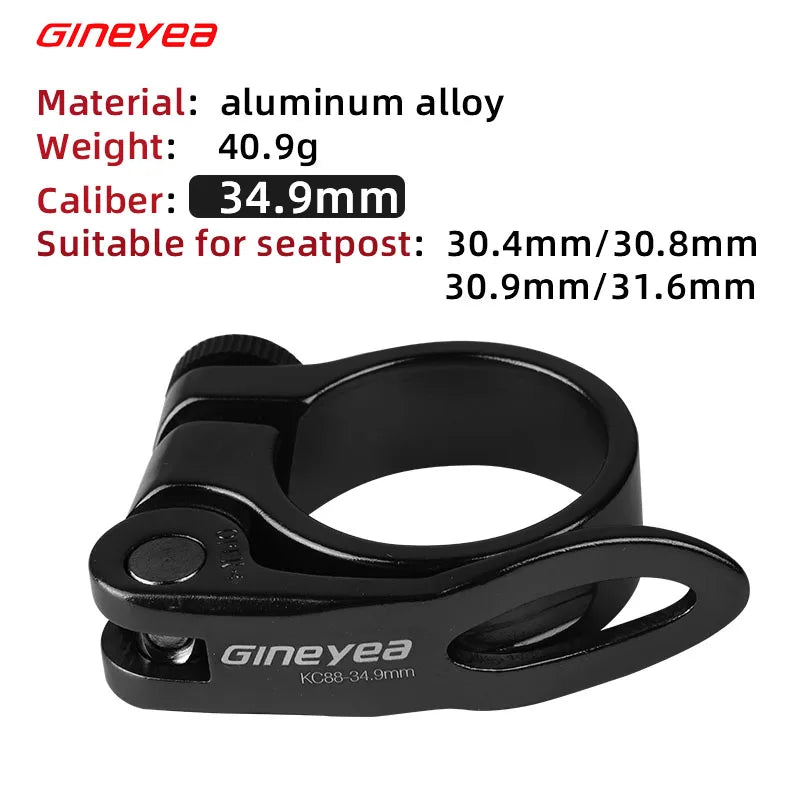 Gineyea Bicycle Quick Release Seatpost Clamp 27.2/28.6/30.4/31.8/34.9/30.9/31.6mm FOR Zoom KS EXA Seat Tube MTB BMX Road Bike