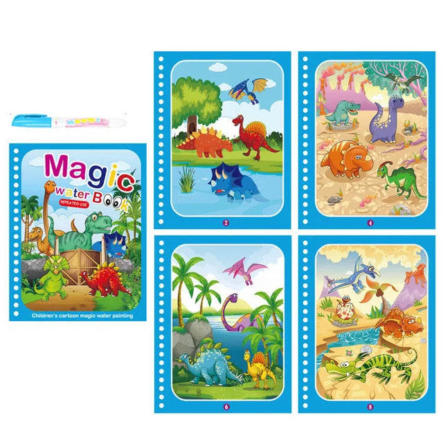 Montessori Toys Reusable Coloring Book Magic Water Drawing Book Painting Drawing Toys Sensory Early Education Toys for Children