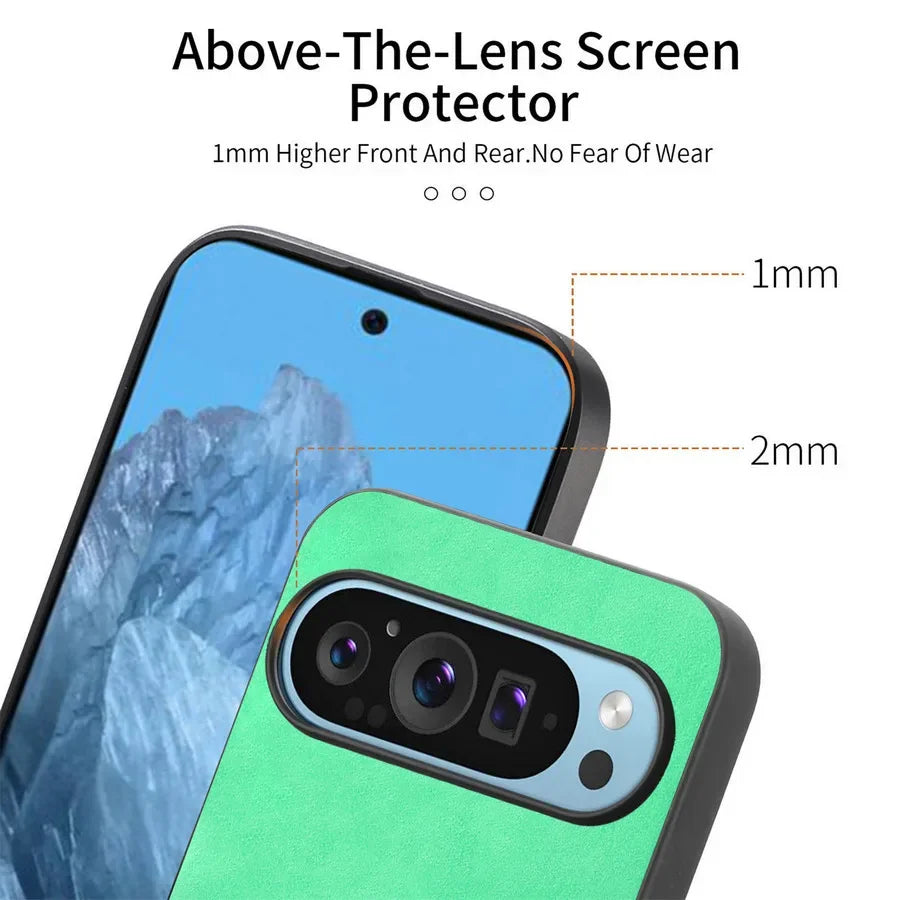 for Magsafe PU Leather Phone Case for Google Pixel 9 Pro XL Matte Magnetic Wireless Charging Cover for Pixel 7A 8A 8 7 Pro