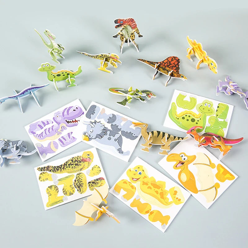 20pcs Cartoon Animals Foam Puzzle 3D Educational Toys for Kids Birthday Party Favors Guest Gift Classroom Rewards Goodie Fillers