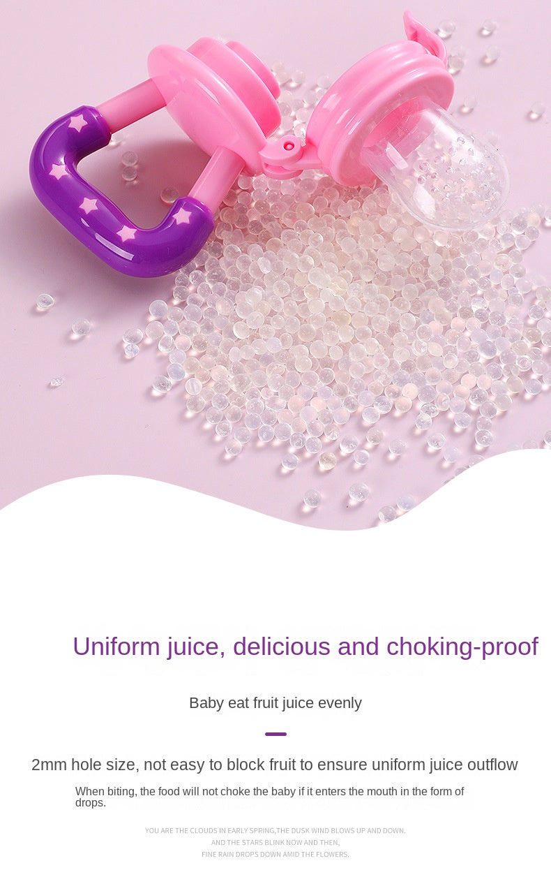 Baby Fruit Feeder Pacifier Teething Toys Fresh Food Feeder Infant Fruit Nipple Silicone Pouches for Toddlers Kids Boy Girl
